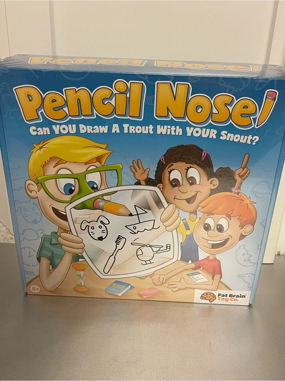 Pencil Nose Party Nose Drawing Game - Blue Box Fat Brain Toy Co New